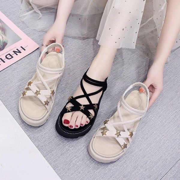 sandals summer women heels fashion rivet stars thick bottom shoes chaussure casual girls slippers platform 4cm mujer zapatos, Black
sandals summer women heels fashion rivet stars thick bottom shoes chaussure casual girls slippers platform 4cm mujer zapatos, Black