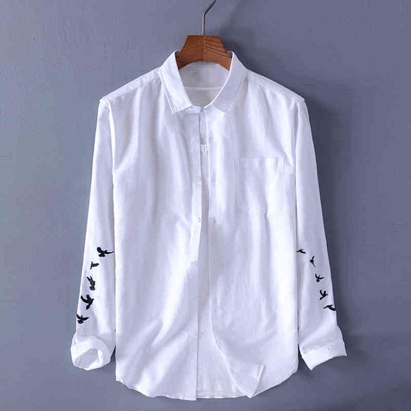 men's t-shirts cotton and linen casual fashion embroidery shirt male long sleeve white shirts men brand chemise nqmx, White;black
men's t-shirts cotton and linen casual fashion embroidery shirt male long sleeve white shirts men brand chemise nqmx, White;black