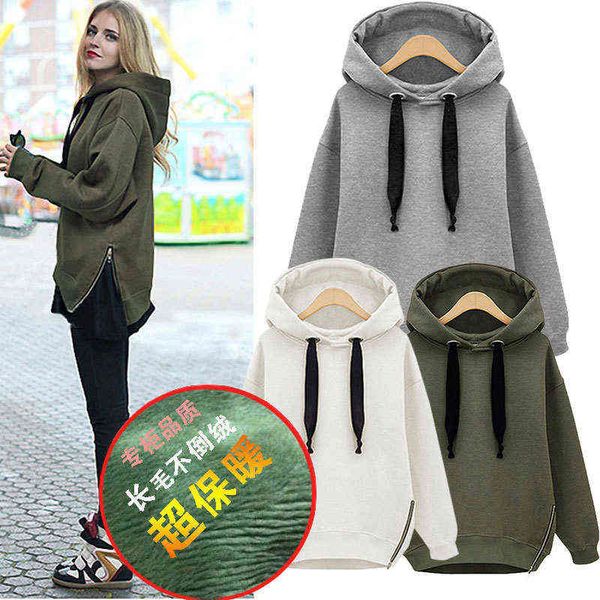 pullovers harajuku hoodie zipper long-sleeved blouse hooded big size thickening fleece sweatshirt female streetwear zxp886, Black
pullovers harajuku hoodie zipper long-sleeved blouse hooded big size thickening fleece sweatshirt female streetwear zxp886, Black