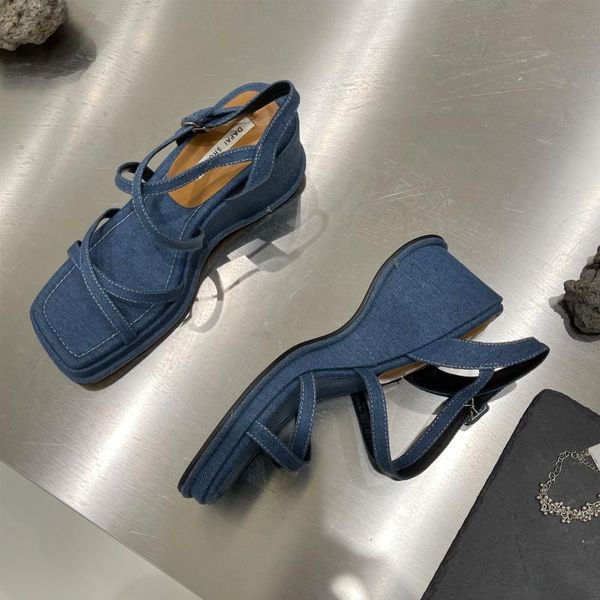 sandals cross narrow band blue jeans gladiator women 2021 slippers creepers wedges high heels summer denim shoes woman sandalias, Black
sandals cross narrow band blue jeans gladiator women 2021 slippers creepers wedges high heels summer denim shoes woman sandalias, Black