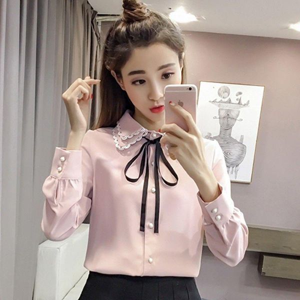 spring autumn style vintage womens shirts casual long sleeve turn down collar pink white blusas df3089
spring autumn style vintage womens shirts casual long sleeve turn down collar pink white blusas df3089