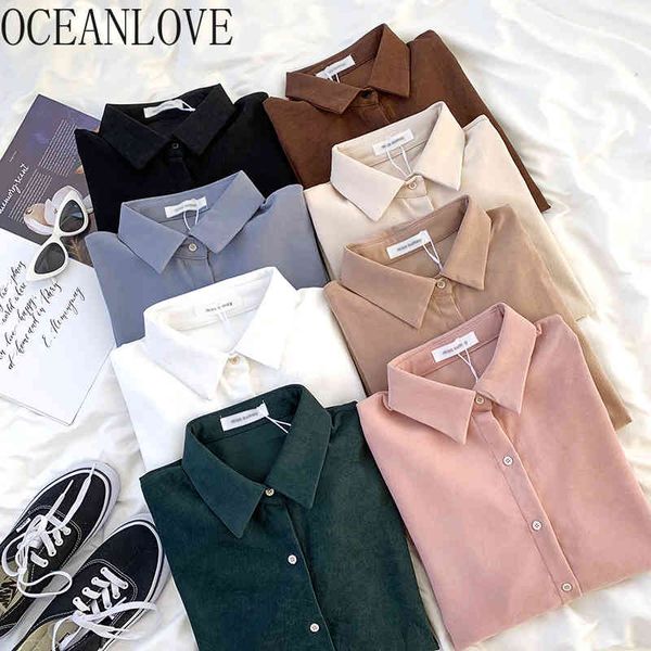 casual long sleeve women elegant temperament fashion button up shirt solid loose turn down collar blasas mujer 210415, White
casual long sleeve women elegant temperament fashion button up shirt solid loose turn down collar blasas mujer 210415, White