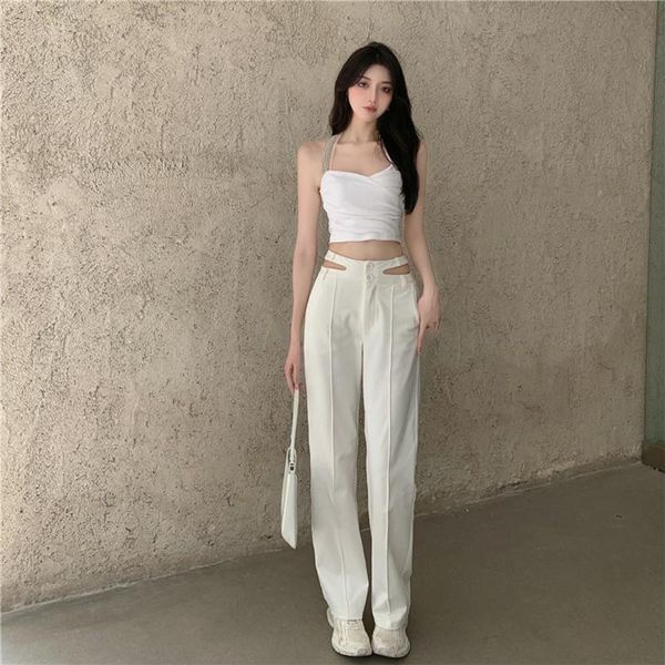 women's pants & capris casual high waist thin white straight 2021 autumn hollow hanging feeling floor dragging wide leg, Black;white
women's pants & capris casual high waist thin white straight 2021 autumn hollow hanging feeling floor dragging wide leg, Black;white