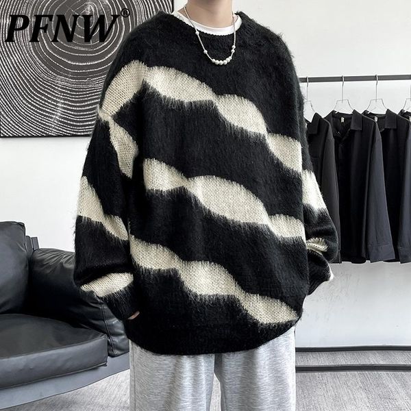 men's sweaters pfnw 2021 autumn winter college sweater youth loose trend color blocking large male oversized pullovers 2x0957, White;black
men's sweaters pfnw 2021 autumn winter college sweater youth loose trend color blocking large male oversized pullovers 2x0957, White;black
