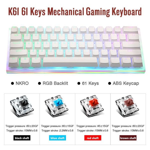 keyboards gamakay k61 swappable 61 keys mechanical gaming keyboard tyce-c wired rgb backlit gateron switch crystalline base
keyboards gamakay k61 swappable 61 keys mechanical gaming keyboard tyce-c wired rgb backlit gateron switch crystalline base