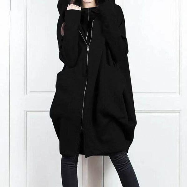 women's jackets 2021 fashion hooded autumn winter gothic punk casual loose zipper coat for female long sleeve harajuku sweatshirts, Black;brown
women's jackets 2021 fashion hooded autumn winter gothic punk casual loose zipper coat for female long sleeve harajuku sweatshirts, Black;brown