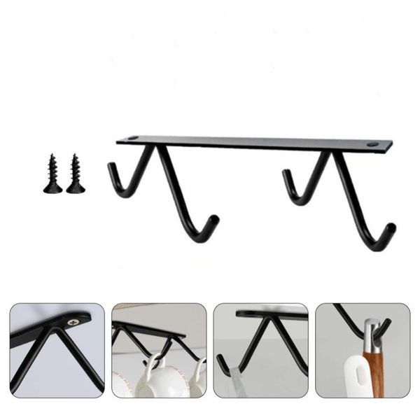 hooks & rails 1 set of stainless hanging hook kitchen storage spoon mug hanger (black)
hooks & rails 1 set of stainless hanging hook kitchen storage spoon mug hanger (black)