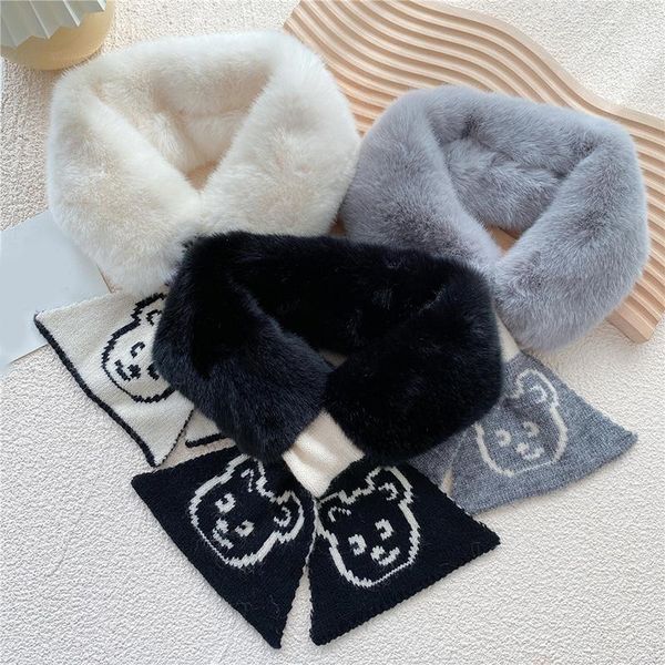 scarves cute cartoon thicken plush scarf comfortable sweet cross soft skin-friendly trendy female clothing accessories, Blue;gray
scarves cute cartoon thicken plush scarf comfortable sweet cross soft skin-friendly trendy female clothing accessories, Blue;gray