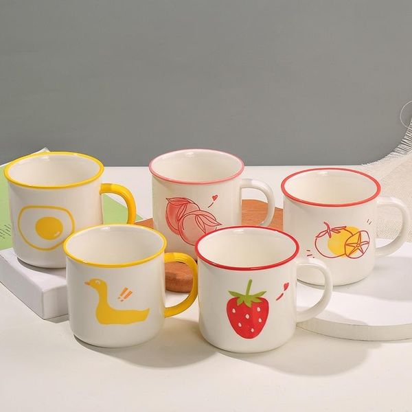 mugs 350ml lovely cartoon peach strawberry duck tomato poached egg printing ceramic mug water cup household breakfast milk coffee
mugs 350ml lovely cartoon peach strawberry duck tomato poached egg printing ceramic mug water cup household breakfast milk coffee