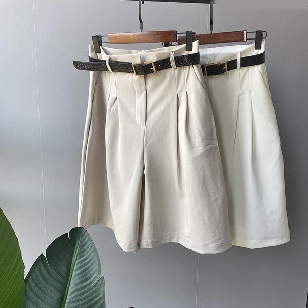 women's pants & capris 2021 summer fashion knee length women high waist wide leg with belt korean casual holiday trousers, Black;white
women's pants & capris 2021 summer fashion knee length women high waist wide leg with belt korean casual holiday trousers, Black;white