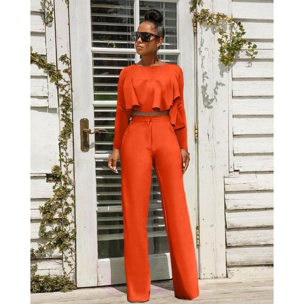 women's two piece pants womens fashion asymmetrical ruffle straight 2piece set women matching sets ensemble femme orange black red offi, White
women's two piece pants womens fashion asymmetrical ruffle straight 2piece set women matching sets ensemble femme orange black red offi, White