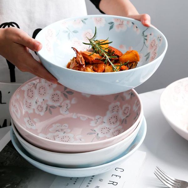 dishes & plates japanese girl pink cherry blossom ceramic tableware household salad pasta large soup bowl 9 inch instant noodles
dishes & plates japanese girl pink cherry blossom ceramic tableware household salad pasta large soup bowl 9 inch instant noodles