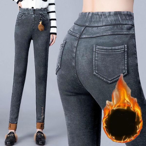 women's jeans 2021 winter thick warm skinny women plus size slim high waist denim trousers casual letter embroidery elastic pencil pant, Blue
women's jeans 2021 winter thick warm skinny women plus size slim high waist denim trousers casual letter embroidery elastic pencil pant, Blue