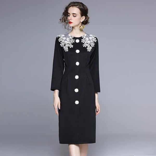 casual dresses spring designers elegant office lady pencil dress long sleeve woman clothes lace collar slim straight robe femme party vestid, Black;gray
casual dresses spring designers elegant office lady pencil dress long sleeve woman clothes lace collar slim straight robe femme party vestid, Black;gray
