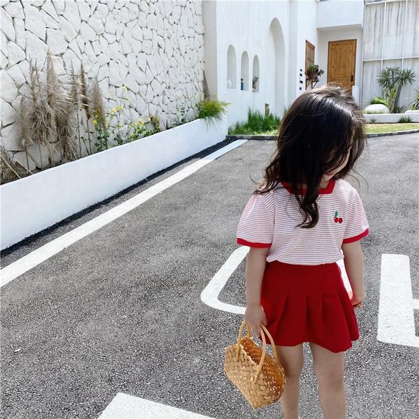 summer girls fashion 2 pieces suit striped t shirt+red shorts kids korean design sets clothing, White
summer girls fashion 2 pieces suit striped t shirt+red shorts kids korean design sets clothing, White