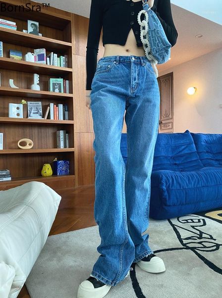 women's jeans bornsra 2021 summer bootleg since loose straight waist panty nine points show thin trousers, Blue
women's jeans bornsra 2021 summer bootleg since loose straight waist panty nine points show thin trousers, Blue