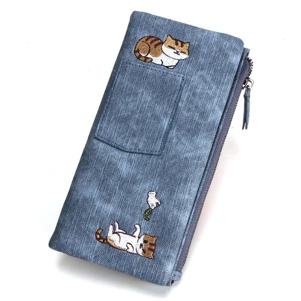 wallets jeans style wallet cat embroidered canvas pattern large capacity buckle can hold mobile phone pocket decorative women's bag, Red;black
wallets jeans style wallet cat embroidered canvas pattern large capacity buckle can hold mobile phone pocket decorative women's bag, Red;black