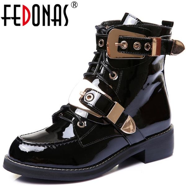 brand genuine leather golden buckles straps thick heel ankle boots autumn winter motorcycle snow shoes woman, Black
brand genuine leather golden buckles straps thick heel ankle boots autumn winter motorcycle snow shoes woman, Black