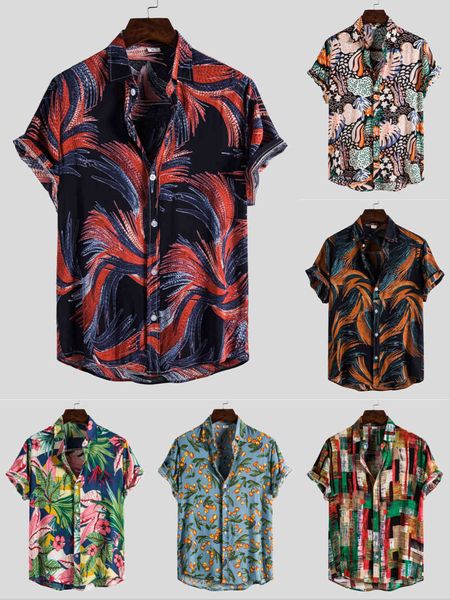 men's shirts 2021 casual short sleeve floral shirt trend comfortable lapel, White;black
men's shirts 2021 casual short sleeve floral shirt trend comfortable lapel, White;black