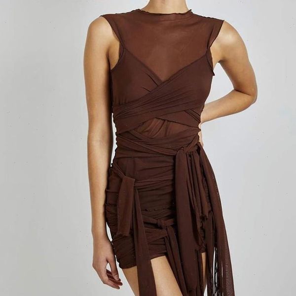 womens dresses ribbons mesh see through bodycon party women clubwear mini dress solid sleeveless basic female outfits, Black;gray
womens dresses ribbons mesh see through bodycon party women clubwear mini dress solid sleeveless basic female outfits, Black;gray
