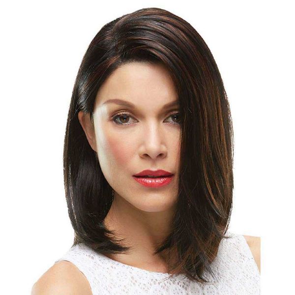 wig short straight hair brown black intermediate color wig scalp middle wave head partial oblique bangs
wig short straight hair brown black intermediate color wig scalp middle wave head partial oblique bangs
