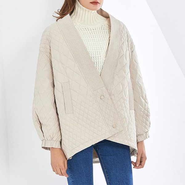 women's down & parkas european and american design solid color cotton clothes 2021 fashion temperament classic lingge light loose singl, Black
women's down & parkas european and american design solid color cotton clothes 2021 fashion temperament classic lingge light loose singl, Black