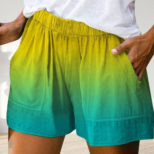 women's shorts summer women high waist pockets gradient color loose short pants for daily life yoga dance club, White;black
women's shorts summer women high waist pockets gradient color loose short pants for daily life yoga dance club, White;black