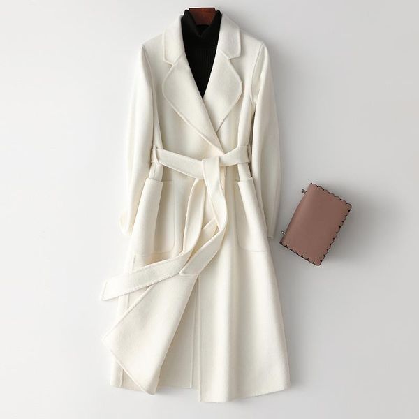 women's wool & blends 2021 coat women autumn long double-sided coats and jackets woman elegant korean clothes belt ocercoats veste femm, Black
women's wool & blends 2021 coat women autumn long double-sided coats and jackets woman elegant korean clothes belt ocercoats veste femm, Black