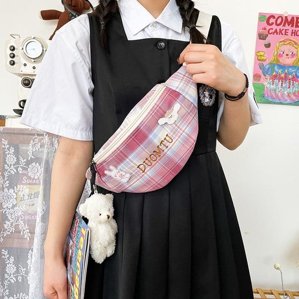 korean girl's chest bag cute canvas cross lattice versatile small fresh student's evening bags
korean girl's chest bag cute canvas cross lattice versatile small fresh student's evening bags