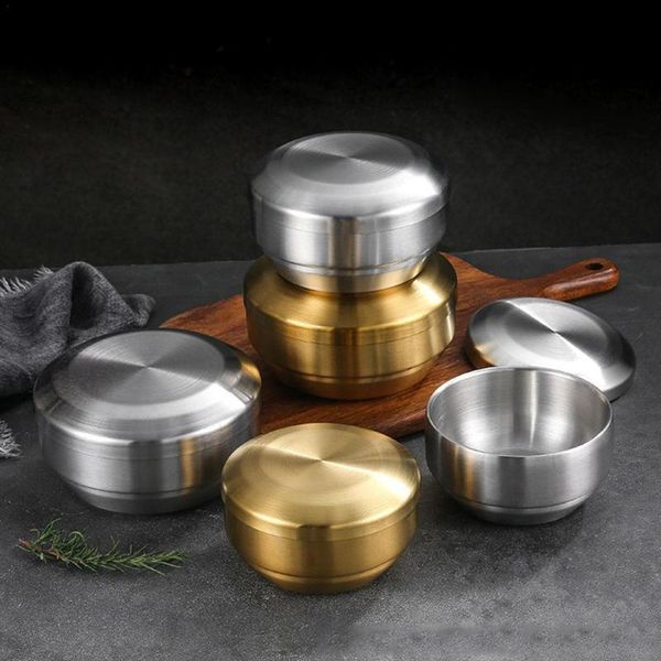 bowls steel double rice bowl with lid soup steamed anti-scalding child small korean cuisine tool
bowls steel double rice bowl with lid soup steamed anti-scalding child small korean cuisine tool