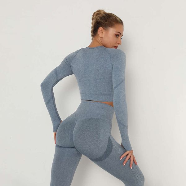 women's tracksuits tracksuitsseamless high elastic pleated quick drying long sleeve fitness yoga yiph, Gray
women's tracksuits tracksuitsseamless high elastic pleated quick drying long sleeve fitness yoga yiph, Gray