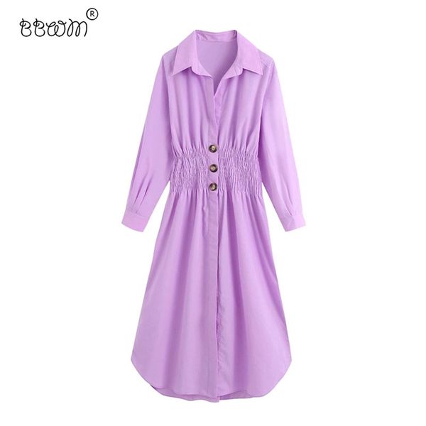 women fashion purple elastic waist buttons long shirt dress vintage three quarter sleeve slim female chic dresses 210531, Black;gray
women fashion purple elastic waist buttons long shirt dress vintage three quarter sleeve slim female chic dresses 210531, Black;gray