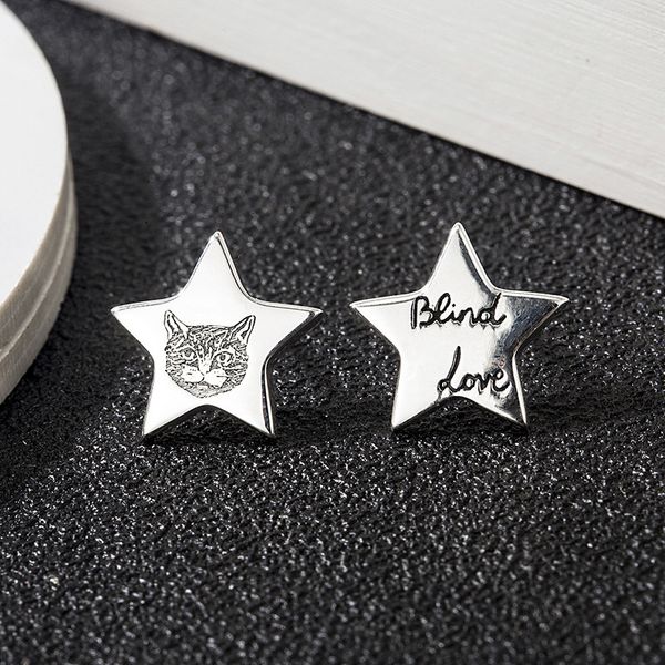 luxury gai intrepid kitten pentagram s sterling silver earrings fashion trend men's and women's ear accessories, Golden
luxury gai intrepid kitten pentagram s sterling silver earrings fashion trend men's and women's ear accessories, Golden