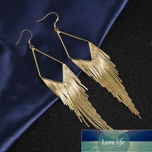 fashion gold color long tassel dangle earrings jewelry vintage metal statement fringe earrings charm drop big earing for women factory price, Silver
fashion gold color long tassel dangle earrings jewelry vintage metal statement fringe earrings charm drop big earing for women factory price, Silver