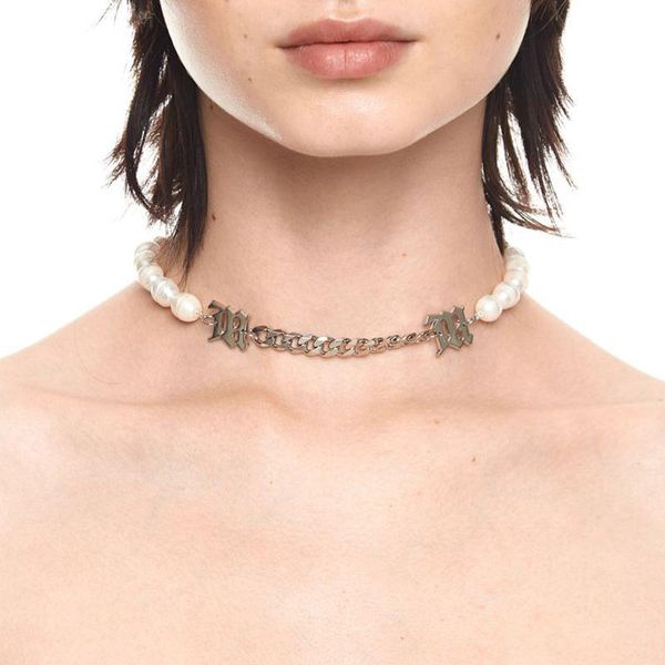 pendant necklaces stainless steel pearl stitching asymmetrical necklace, charm hip hop jewelry gift necklace, Silver
pendant necklaces stainless steel pearl stitching asymmetrical necklace, charm hip hop jewelry gift necklace, Silver
