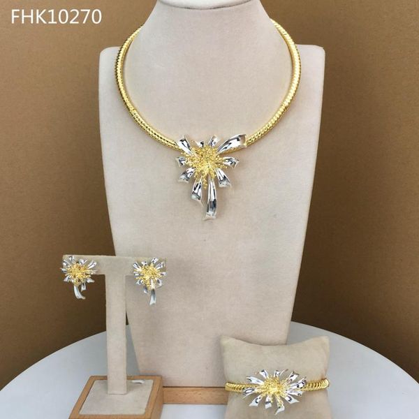 earrings & necklace yuminglai flower design luxury fashion jewlry set for women african jewelries fhk10270, Silver
earrings & necklace yuminglai flower design luxury fashion jewlry set for women african jewelries fhk10270, Silver