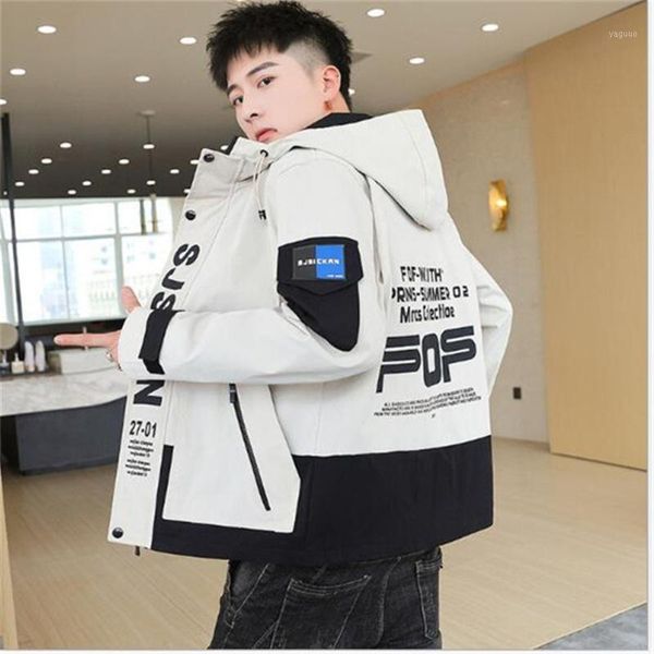 spring autumn korean xersion fashion trend color matching men's youth handsome hooded jacket tooling coat jackets, Black;brown
spring autumn korean xersion fashion trend color matching men's youth handsome hooded jacket tooling coat jackets, Black;brown