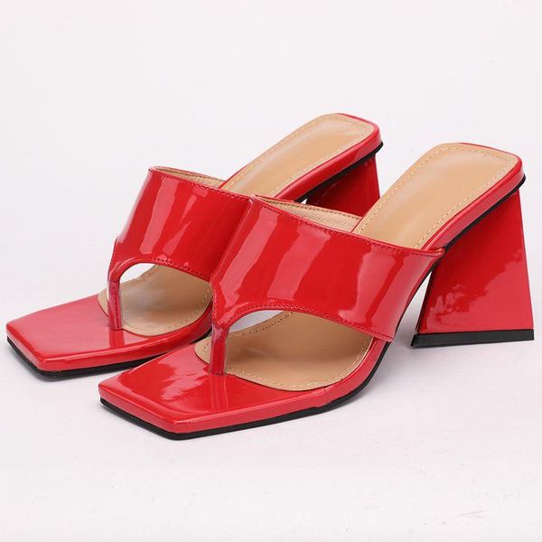 slippers 2021 summer ladies high-heeled fashion square toe flip-flops herringbone triangle heel sandals women's shoes, Black
slippers 2021 summer ladies high-heeled fashion square toe flip-flops herringbone triangle heel sandals women's shoes, Black