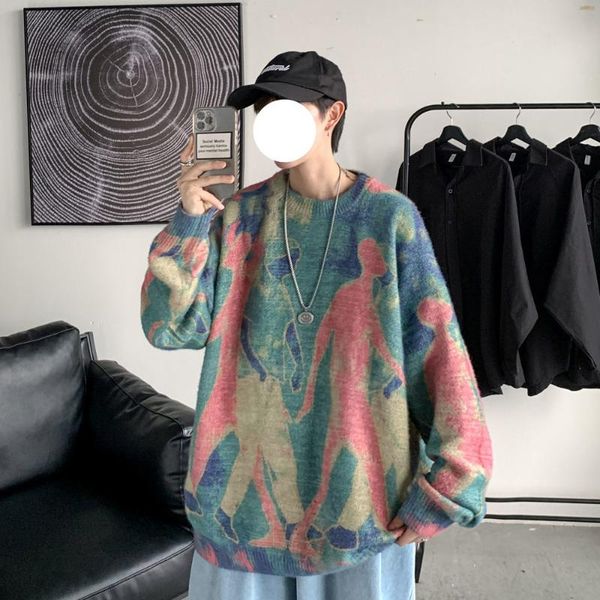 men's sweaters knitted sweater pullover printed cartoon graffiti loose o-neck oversize long sleeve casual coat male clothes autumn win, White;black
men's sweaters knitted sweater pullover printed cartoon graffiti loose o-neck oversize long sleeve casual coat male clothes autumn win, White;black