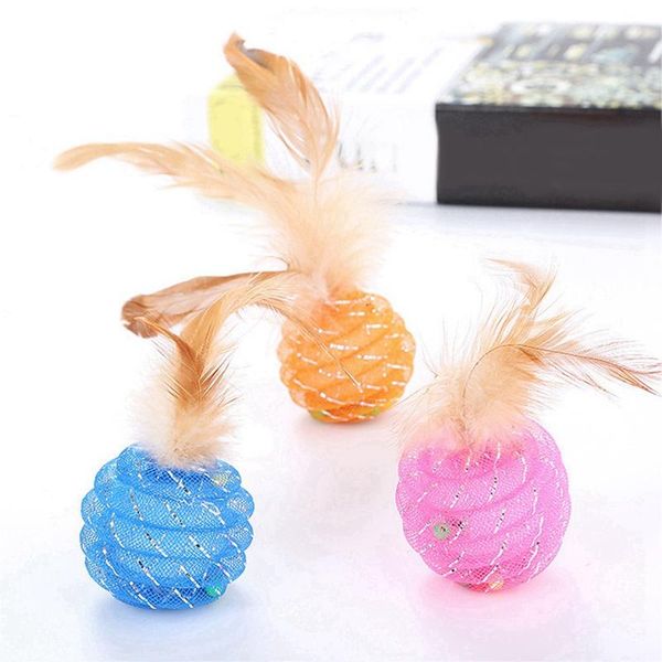 cat toys the brightly colored with bell fun interactive ball feather for entertainment pet product 1/4pcs
cat toys the brightly colored with bell fun interactive ball feather for entertainment pet product 1/4pcs