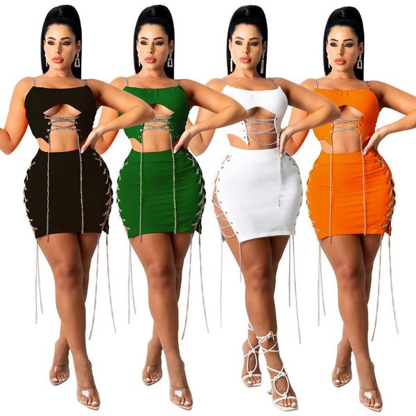 women's swimwear sling chain skirt with set of women fashion and elegant hollow lace summer clothing beach dress, White;black
women's swimwear sling chain skirt with set of women fashion and elegant hollow lace summer clothing beach dress, White;black