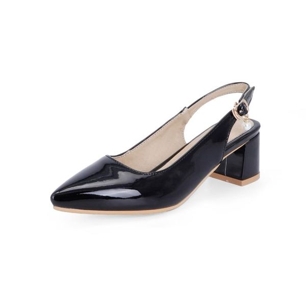 sandals mkkhou fashion women's simple patent leather pointed back empty shoes lady commuter all-match mid-heel, Black
sandals mkkhou fashion women's simple patent leather pointed back empty shoes lady commuter all-match mid-heel, Black