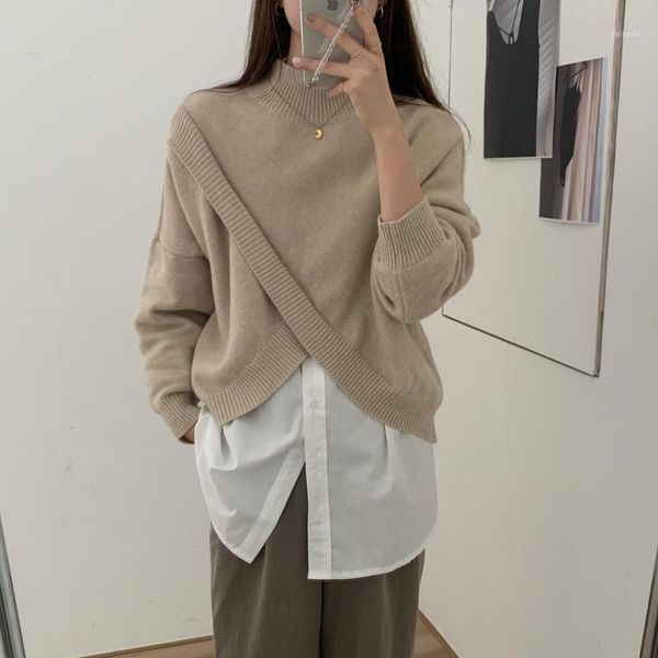 women's sweaters autumn winter irregular women elegant loose pullover female casual solid color minimalist high quality, White;black
women's sweaters autumn winter irregular women elegant loose pullover female casual solid color minimalist high quality, White;black