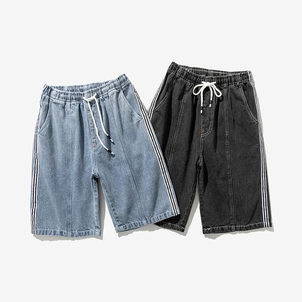 men's wear 2021 summer korean fashion denim shorts straight knee length pants jeans for male loose causal, White;black
men's wear 2021 summer korean fashion denim shorts straight knee length pants jeans for male loose causal, White;black