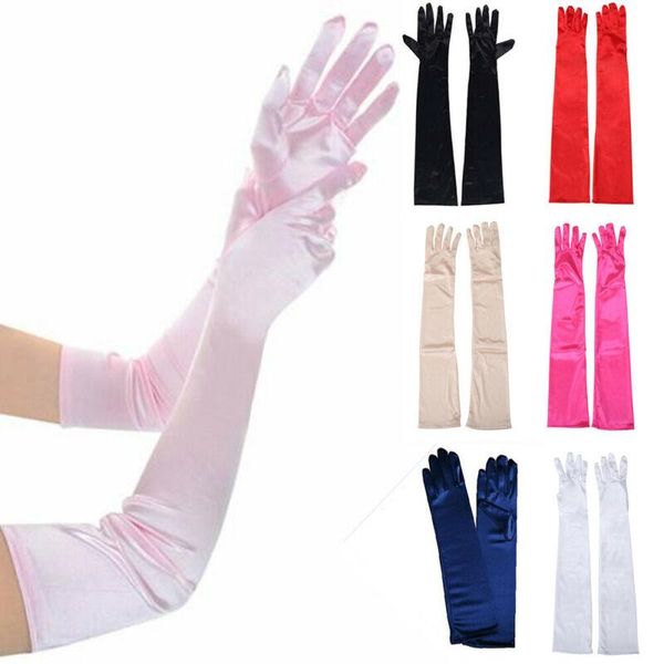 five fingers gloves women ladies long satin for wedding evening party formal bridal 22 black white finger mittens, Blue;gray
five fingers gloves women ladies long satin for wedding evening party formal bridal 22 black white finger mittens, Blue;gray