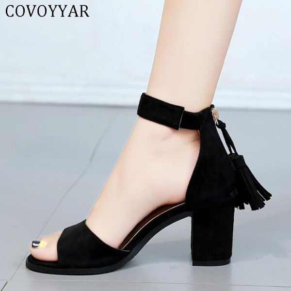 summer thick high heels fringe decor open toe ankle strap fashion women sandals shoes woman pumps whh193, Black
summer thick high heels fringe decor open toe ankle strap fashion women sandals shoes woman pumps whh193, Black
