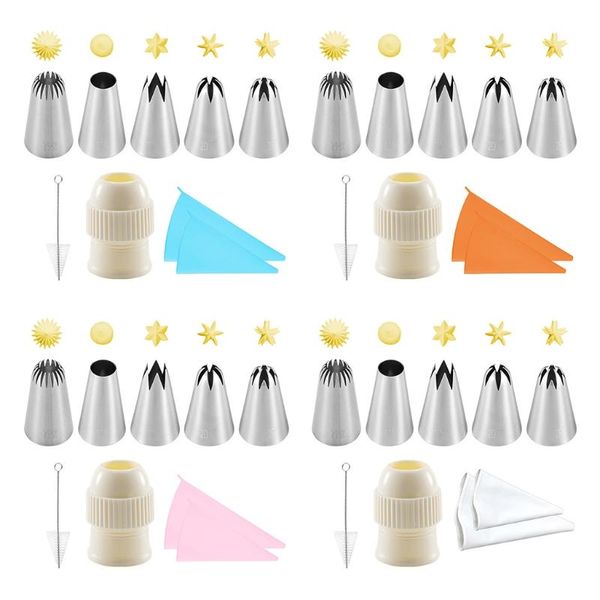 9pcs cake decorating kits icing tips nozzles pastry bags coupler cleaning brush baking tool m06 & tools
9pcs cake decorating kits icing tips nozzles pastry bags coupler cleaning brush baking tool m06 & tools