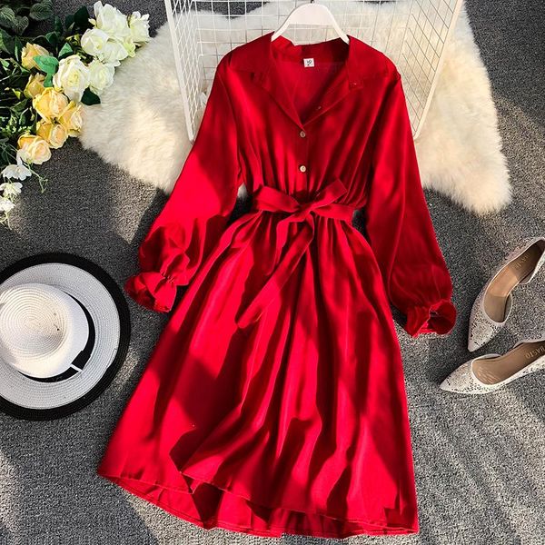 casual dresses women spring puff flare sleeve lace up bandage turn-down collar bow dress elastic slim high waist chiffon ruffles, Black;gray
casual dresses women spring puff flare sleeve lace up bandage turn-down collar bow dress elastic slim high waist chiffon ruffles, Black;gray