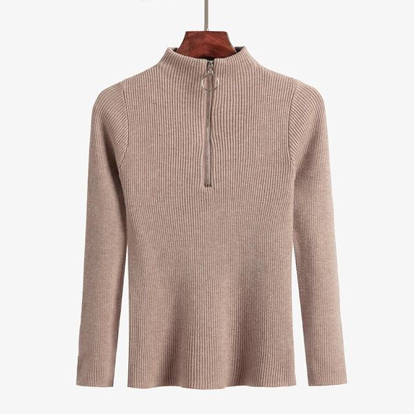 women's sweaters casual zipper sweater women turtleneck solid spring autumn female knitted pullovers long sleeve chic soft jumper top, White;black
women's sweaters casual zipper sweater women turtleneck solid spring autumn female knitted pullovers long sleeve chic soft jumper top, White;black