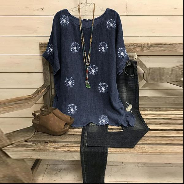 flower print womens blouse women shirt vintage o neck batwing half sleeve female tunic plus size loose autumn, White
flower print womens blouse women shirt vintage o neck batwing half sleeve female tunic plus size loose autumn, White